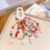 5-Piece Cute Resin Graffiti Beaded Bracelet Set for Little Girls - Cartoon Princess Design