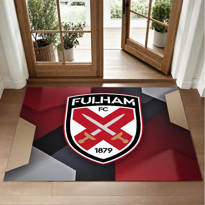 Fulham Voetbal Design Kristalfluweel Tapijt Zacht Decoratief Matje voor Slaapkamer Entree