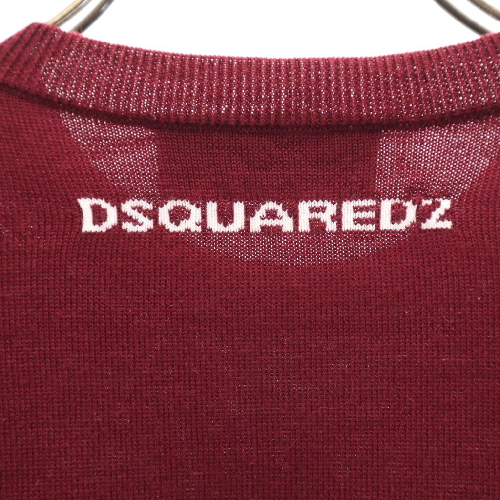 DSQUARED2 wool blend Long sleeve sweater XS Bordeaux Men's Used