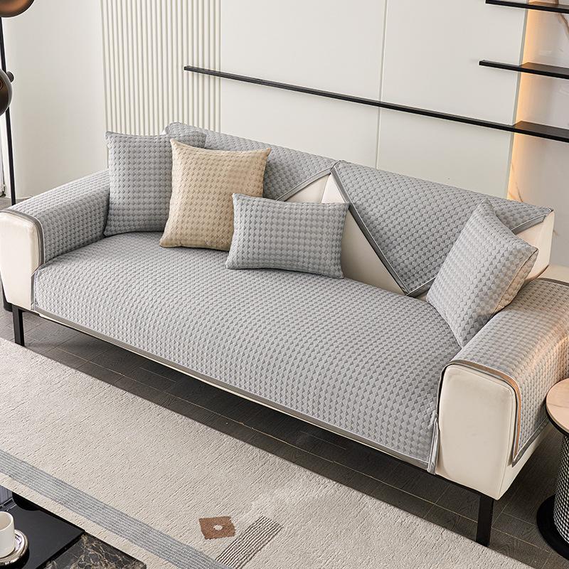 

Легкая роскошная летняя подушка для дивана, подушка для сиденья для лета, высококачественный нескользящий чехол для дивана, ткань для ледяного покрытия 70*70cm