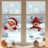 Santa Claus Elk Christmas Windows Electrostatic Stickers Snow Party Decor DIY Gifts Stickers Adhesive Christmas Decorative