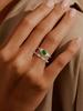 925 Sterling Silver Ring Set with Emerald Zircon Crystals for Women Engagement Wedding Glamour Luxury Quality Fine Jewelry Gifts