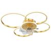 Modern Ceiling Fan Lamp LED With Remote Control Adjustable Speed Dimmable Flower Shape For Living Room Bedroom Ceiling Light