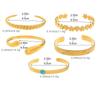 Stainless Steel Bracelets for Women Adjustable Open Water Drop Flower Bangles Gold Color Jewelry Statement Streetwear Goth Gifts