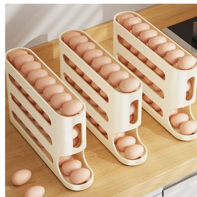 1/2/3PCS 4-layer Tilted Egg Storage Rack, 30 Eggs, Large-capacity Refrigerator Cabinet Accessories Kitchen Ice Egg Distributor Organizer