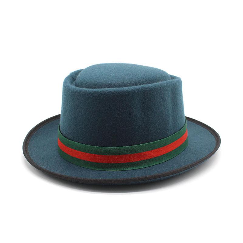 Klasický klobouk Bowler z vlněné plsti se širokou krempou pro muže a ženy Podzimní ochrana proti slunci