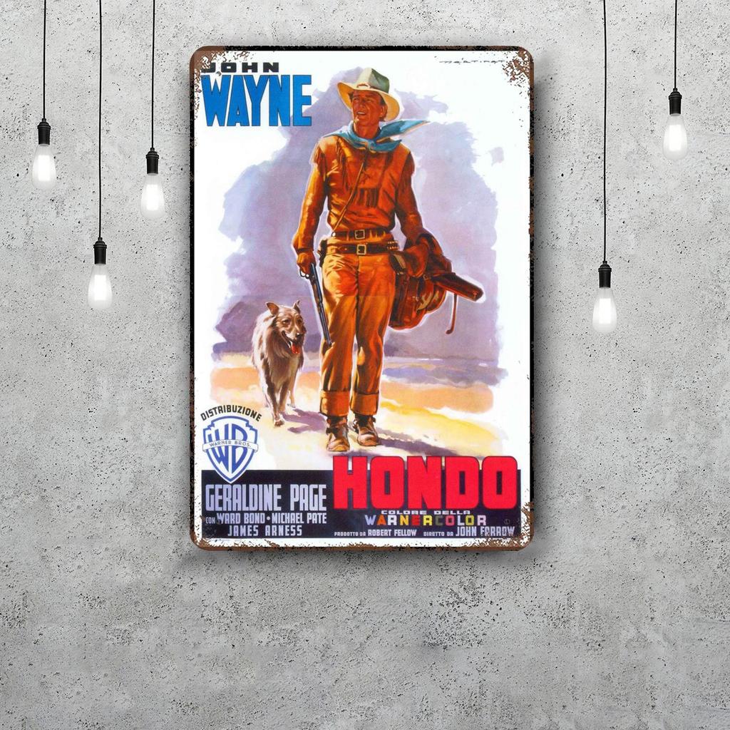 john wayne Classic Poster Rusty Metal Plaque Retro Decorative Plate Bar Man Cave Garage Club Metal Sign Wall Decoration
