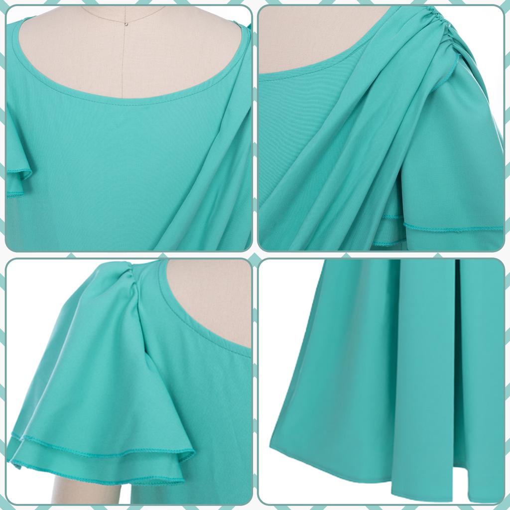 Halloween costume party Lady Liberty long skirt headband cosplay character costume summer dress