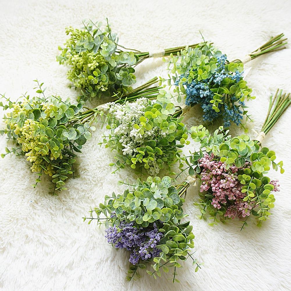 1Bouquet Künstliche Vanillefrucht Eukalyptusblätter Hochzeit Party Home Art Decor Weihnachtsschmuck