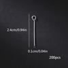 200pcs 9 Shaped Crafting Eye Head Pins For Jewelry Making High Strength Metal Components For Necklace Earrings