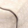 Used BVLGARI Logo Mania Handbag Canvas Leather Beige Brown Used Women
