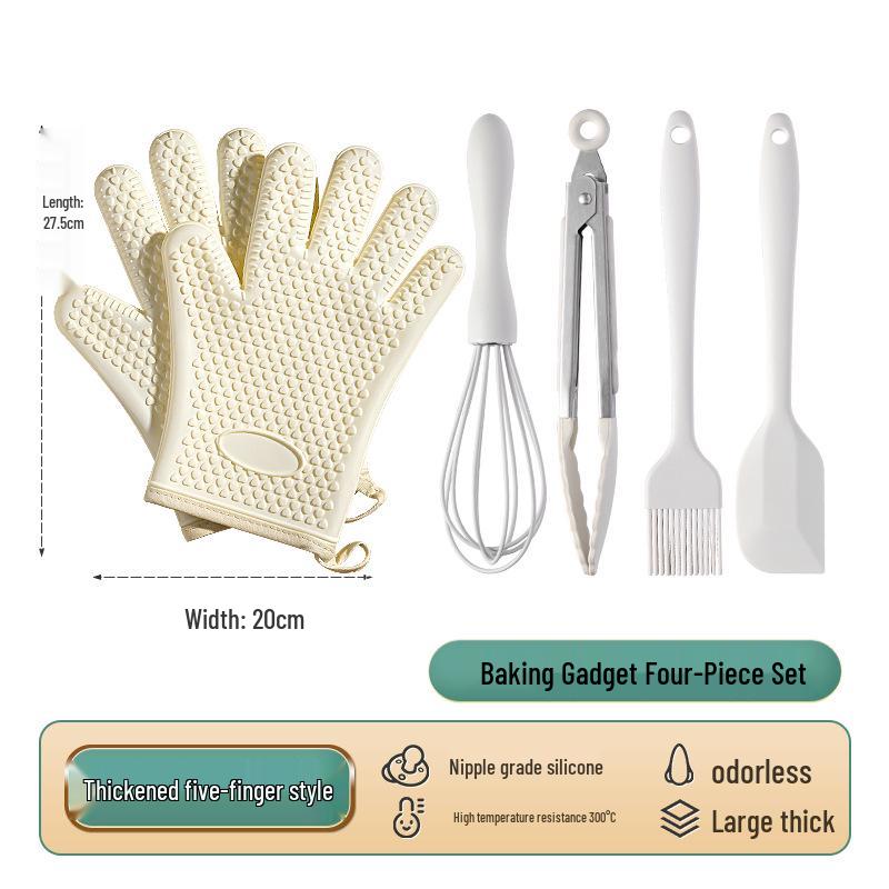 Heat-Resistant Non-Slip Silicone Oven Gloves for Baking and Cooking