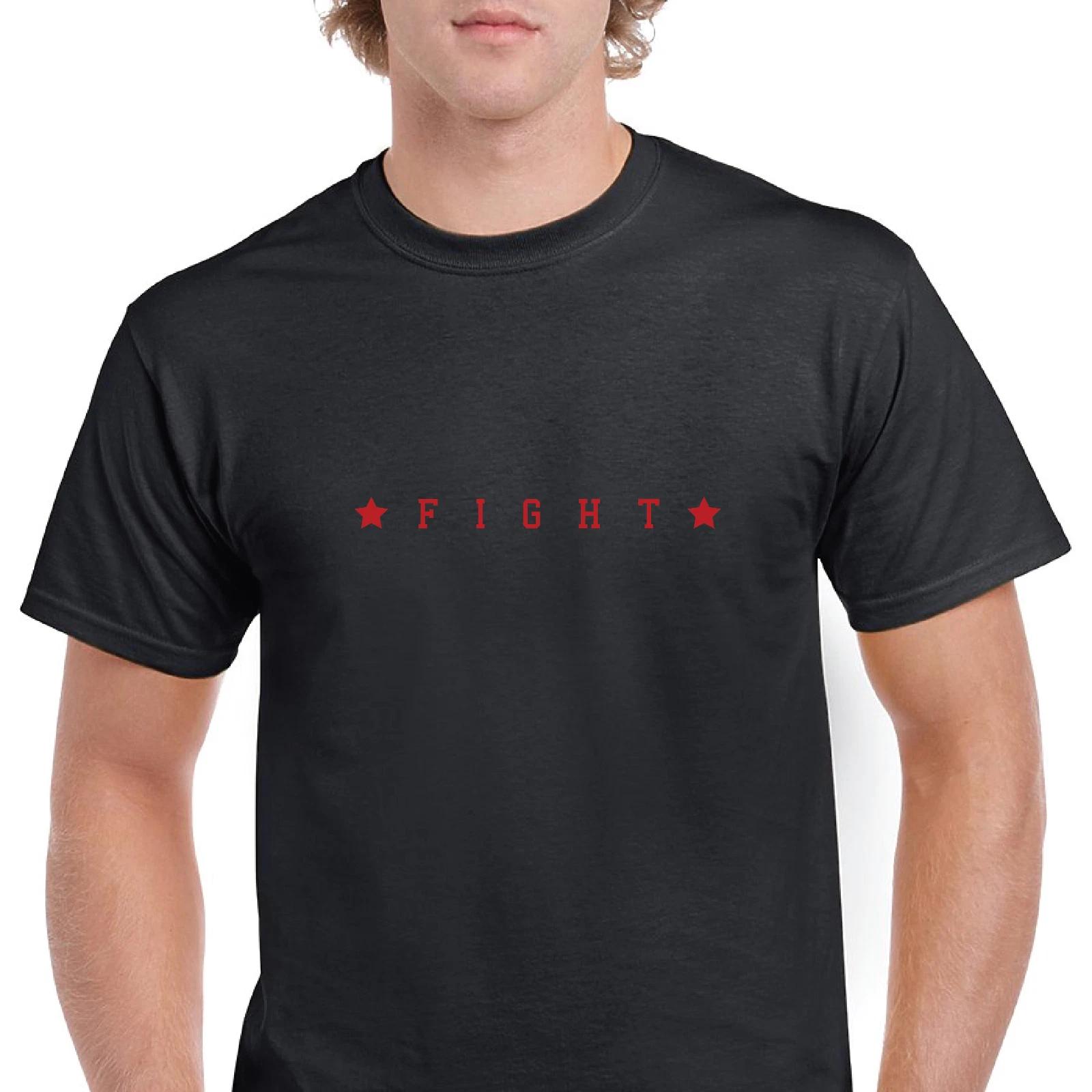 Fight Fighter Boxing MMA Star Cotton T-Shirt Red Black White Funny Solid M