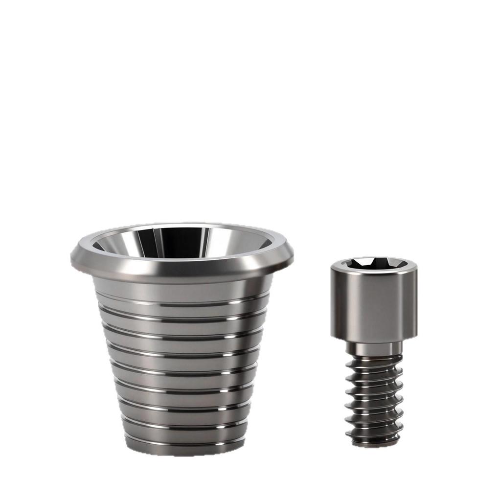 Nobel Biocare Compatible TiBase Titanium Dental Implant Abutment with Transfer Post Protection Cap