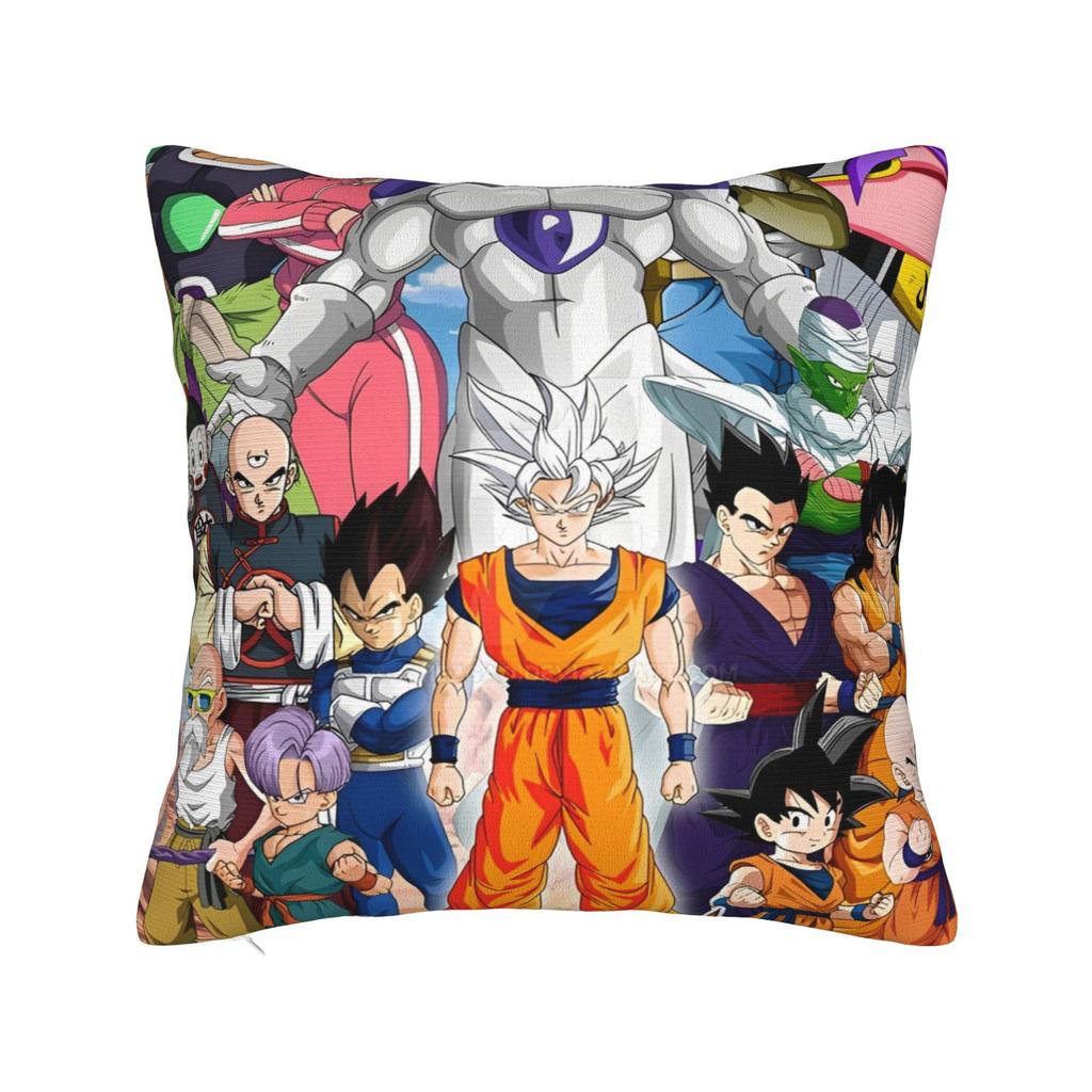 Anime Dragon Ball Square Pillow Cases Cushion Cover Funny Zippered Decor Pillowcase for Bed 4545cm