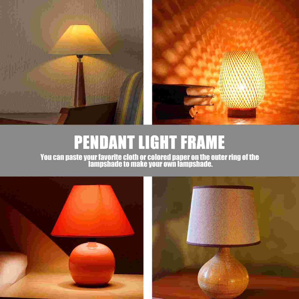 4 Pcs Lamp Holder Clamp Bubble Structure Stand Lighting Shade Cage Lampshades Round Frame