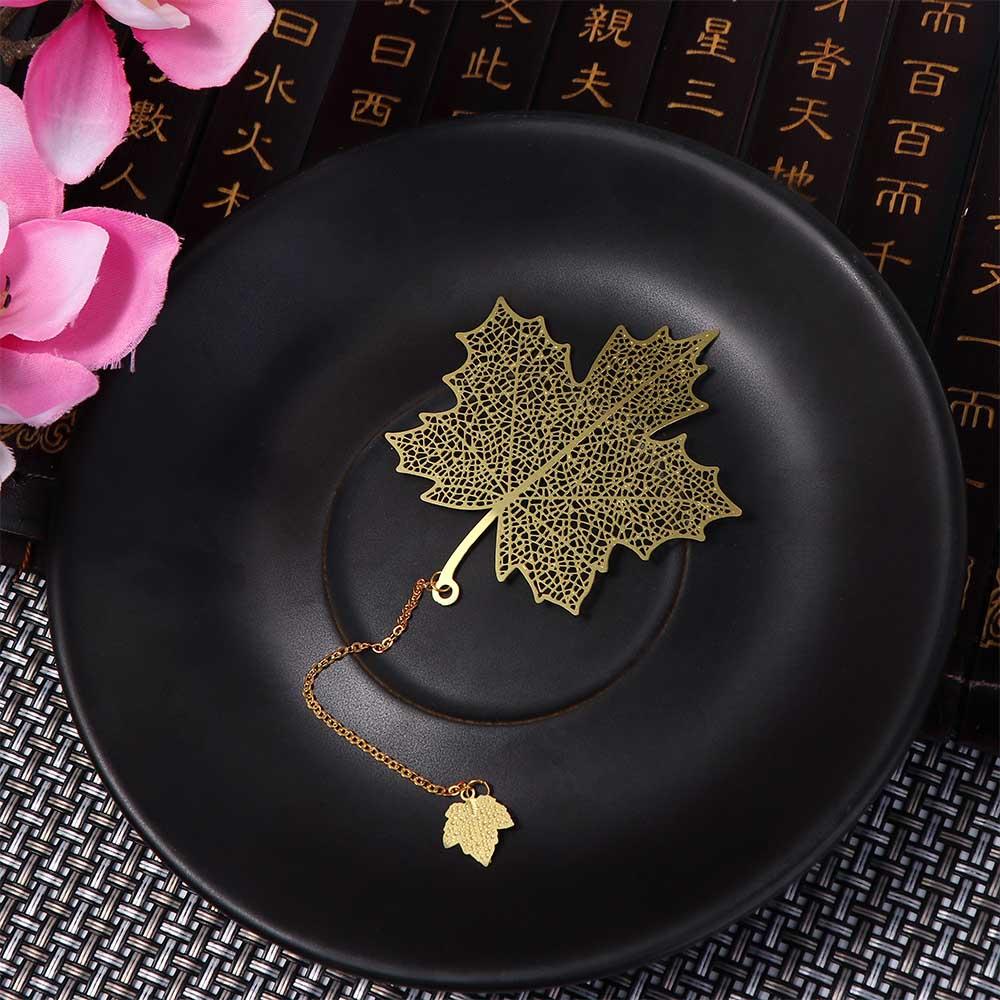 Chinese Style Page Clip Retro Book Clip Leaf Bookmark Hollow Book Mark Bookmark Metal Bookmark
