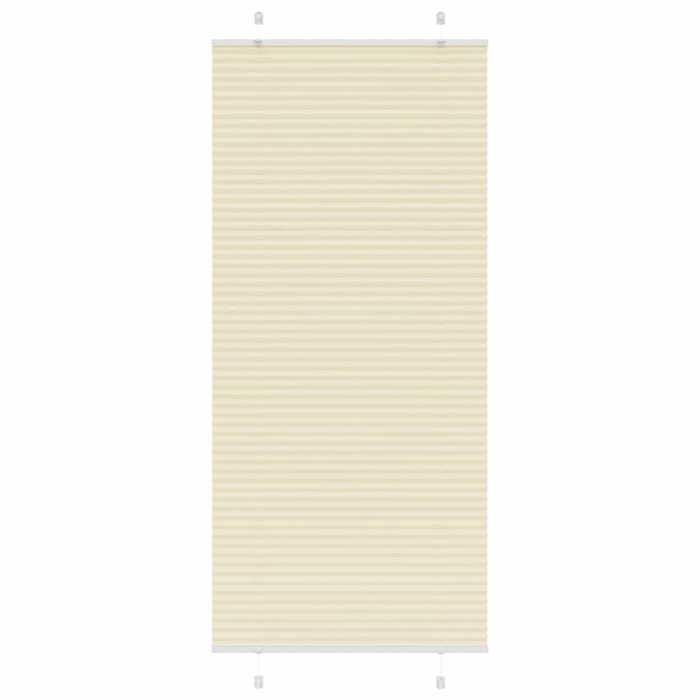 VidaXL Store Plissé Crème 95x200 Cm Largeur Du Tissu 94,4 Cm Polyester, Window Pleated Blind, Accordion Blind, Blind 4015312
