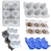 6-Cavity Silicone Mold Compatible for DIY Crafts Reusable Soft Egg Tray Plaster Resin Mold Easy Demolding for Handmade Soap Wax Clay