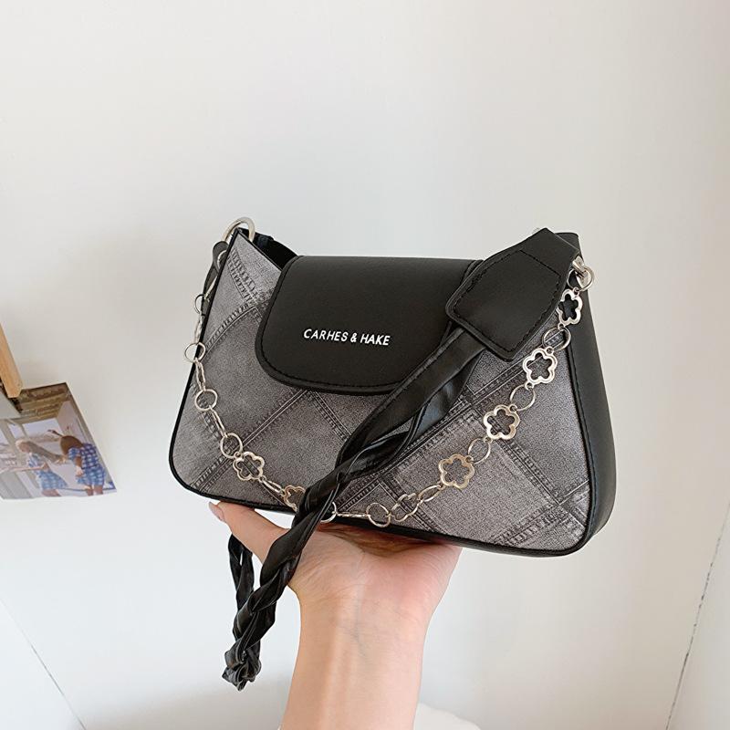 Popular niche bag women's summer new high-end textured messenger bag single shoulder armpit bag