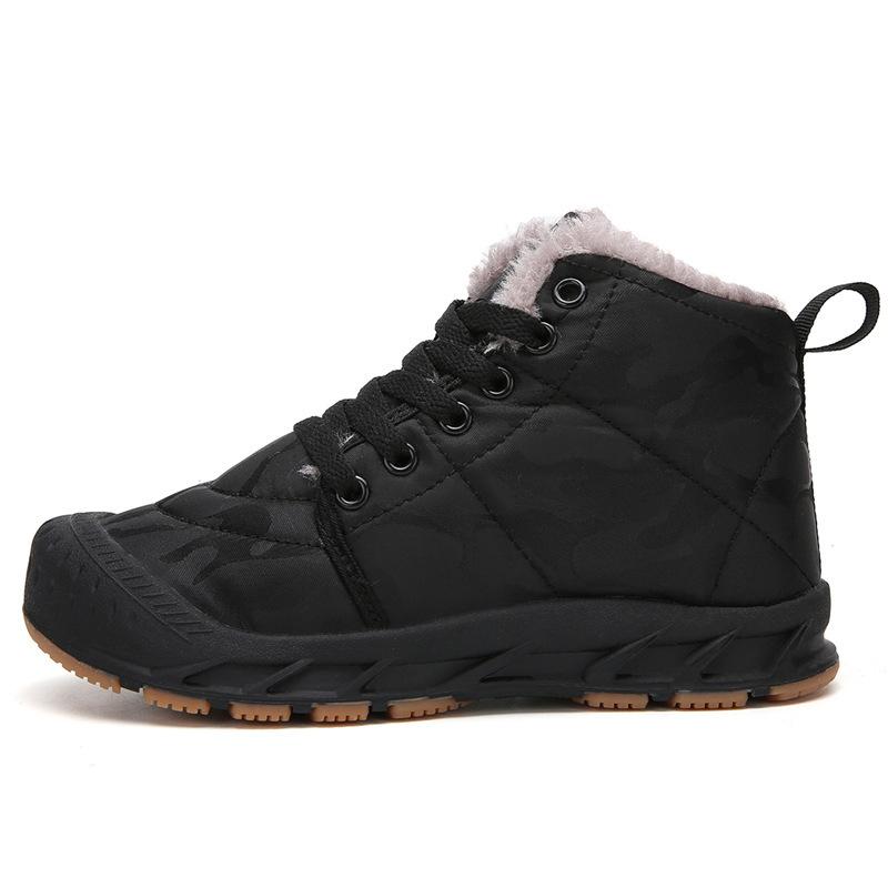 

Модные осенне-зимние новые детские высокие уличные зимние ботинки из бархата, теплые хлопковые туфли, модные одноклассники для мужчин 28