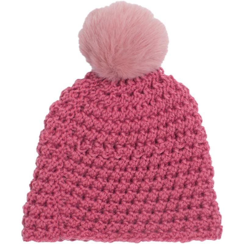 Winter neue Baby einfarbige Wollmütze, Kinder Strickmütze mit Bommel, Babymütze