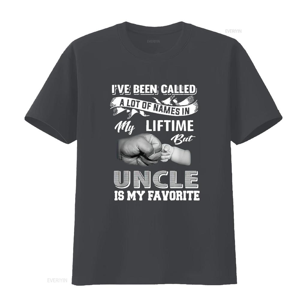 Herren T-Shirt mit Aufdruck "Mein Lieblingsname ist Onkel" Lustiger Verwandter Vatertag Schwarz Vintage Gewaschenes Oberteil Für Den Alltag Weich Vielseitig