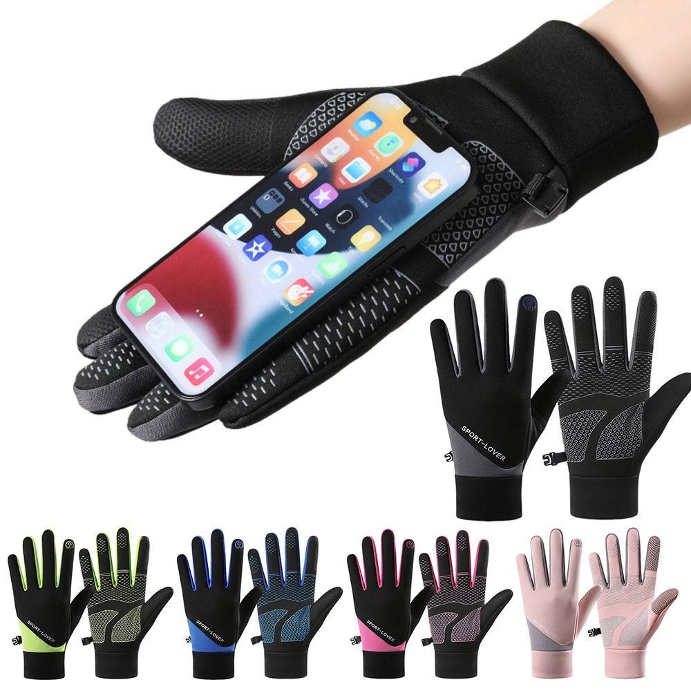 Windproof Winter Gloves Fleece Lining Waterproof Gloves Full Finger Gloves  Autumn and Winter
