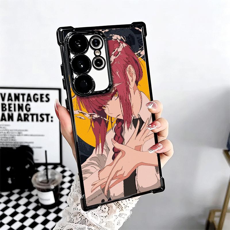 Anime Character Makima CSM Soft Phone Case For Samsung Galaxy S26 Ultra S25 Edge S24 FE S23 Plus S22 S21 + S20 Plating Anti-Fall