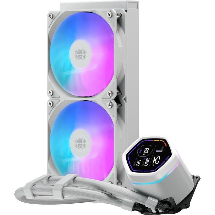 COOLER MASTER - MasterLiquid Core Nex Digital 240 White ARGB - MLX-D24M-A18PW-RD - Watercooling - Ventilateur Ø 120 mm