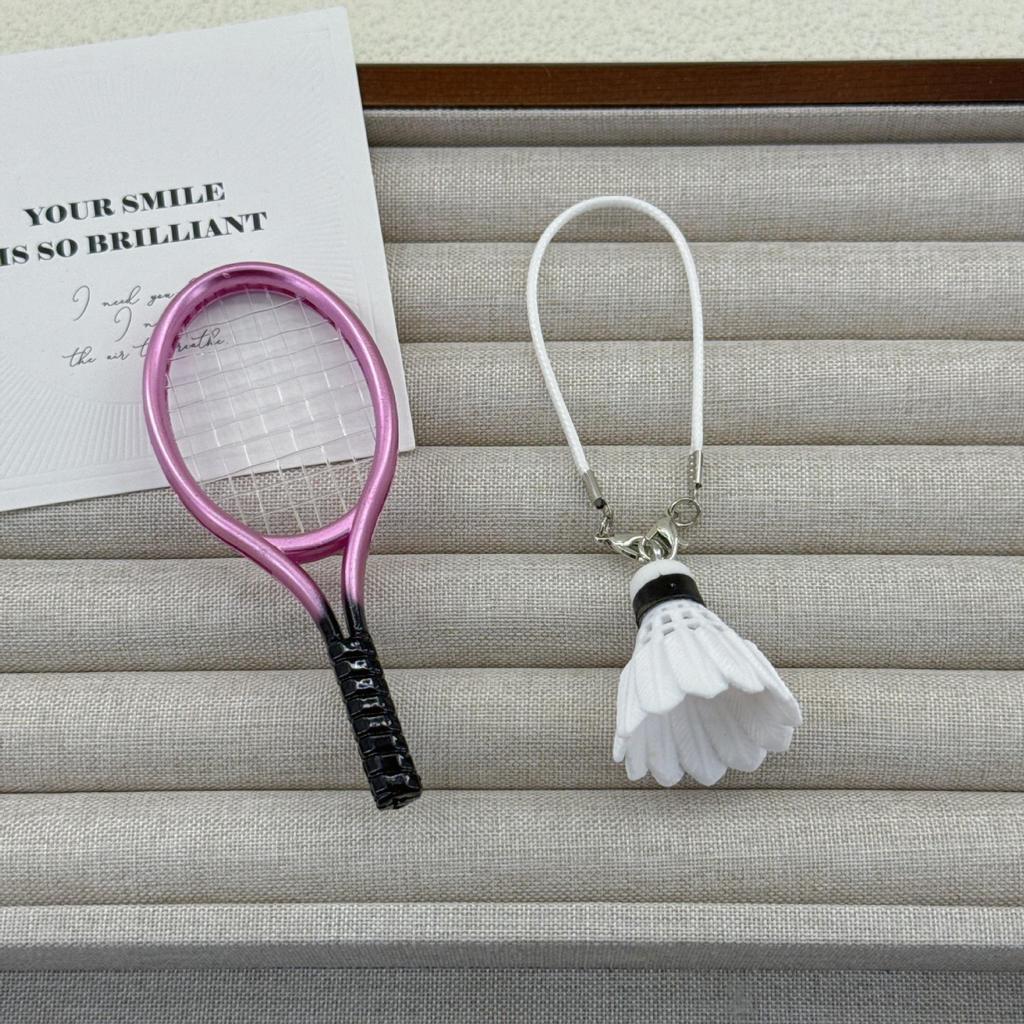 Labubu KT Doll Sports Set: Tennis, Baseball, Badminton Accessories with Pin.