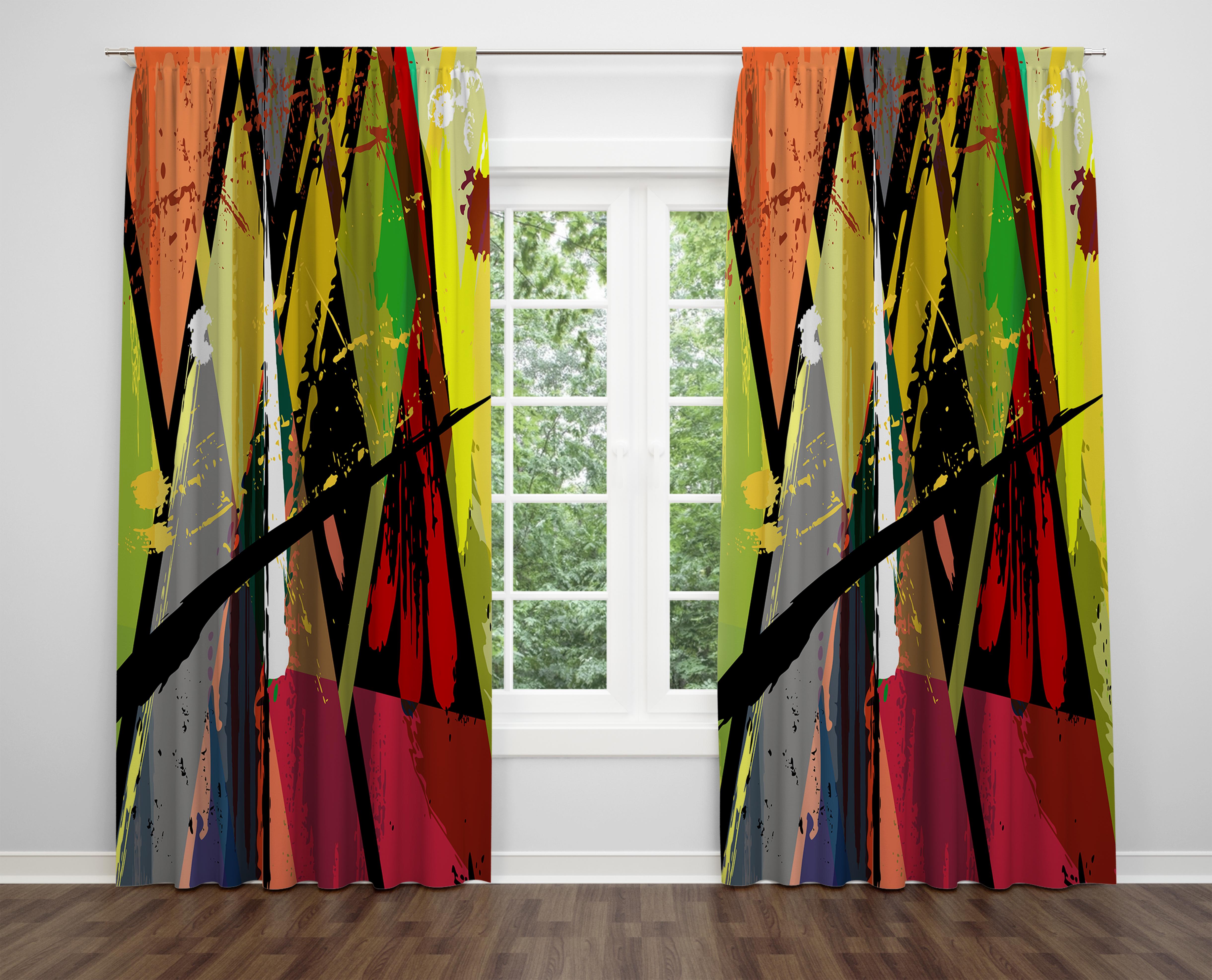 

Декоративний дизайн, високоякісна бавовняна тканина, ви можете вибрати одну або подвійну фіранку з крила 1 piece різнокольоровий