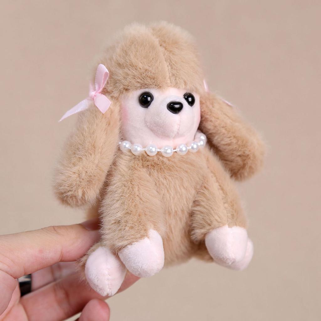 Poodle Doll Pendant Keychain Plush Toy Birthday Gift Girls Bag Pendant Cute Doll
