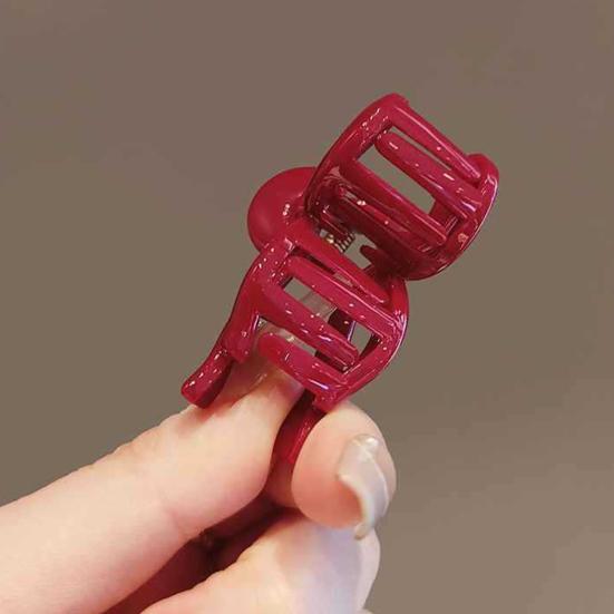 Hair Pin Stable Non-Slip Mini Bow Shape Alloy Hair Pin Glossy