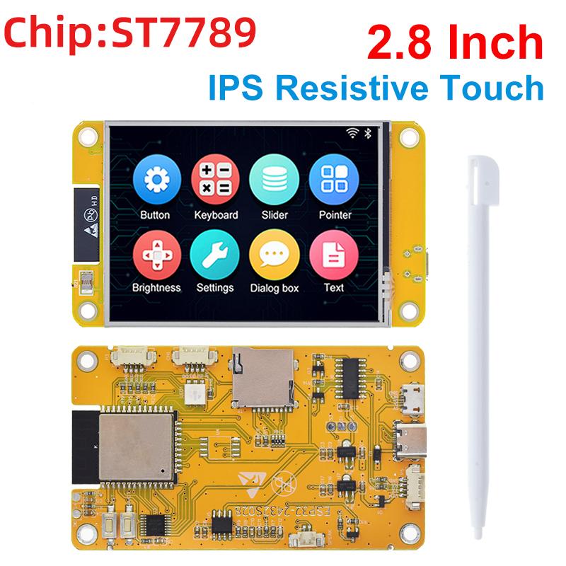 TZT ESP32 LVGL WIFI&Bluetooth Development Board 2.4/2.8/3.5 inch LCD TFT Module 240*320 Smart Display Screen With Touch
