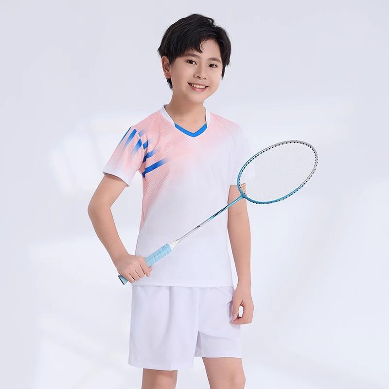 Custom Printed Quick-Dry Badminton Shirt Kids Unisex Sport Top Tennis Pickleball Training Competition Wear