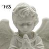 Small Angel Figurine for Shelf 3D Printed Kneeling Praying Statue, Matte White Cherub Sculpture Eco-friendly PLA Decor Home Decor, Healing Office