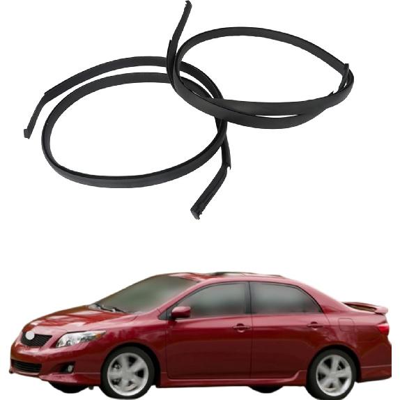 2PCS Black Roof Trim Molding Sealing Strip Left and Right Kit Replacement for Corolla 2009 2010 2011 2012 2013