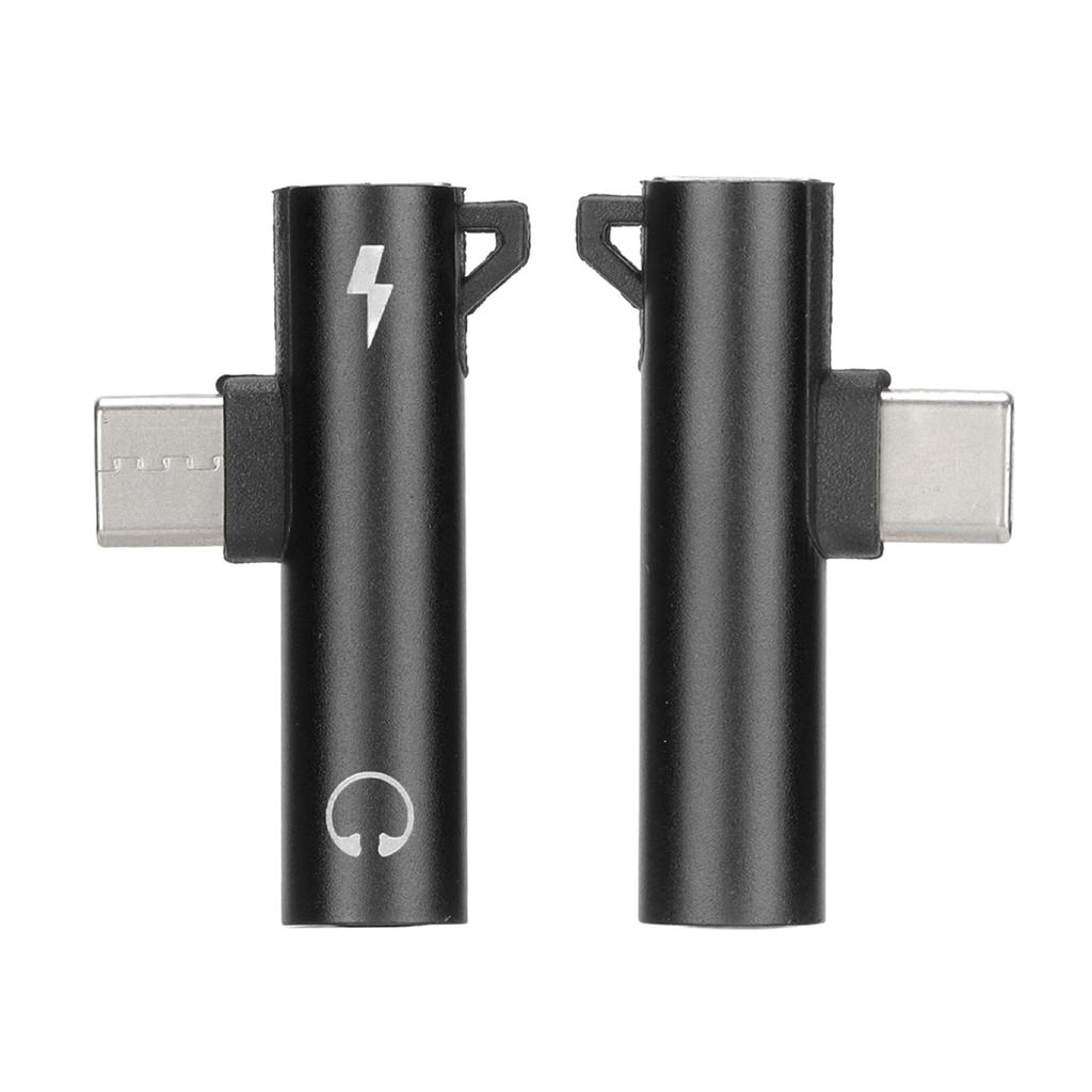 2PCS USB C to 3.5mm Audio Adapter 2 in 1 Audio Charging USB C to Audio Jack ABS USB C to AudioJack for Phone Tablet