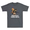 Protect Your Nuts Funny Squirrel Holding The Gun Meme Novelty Unisexs Tshirt Tee