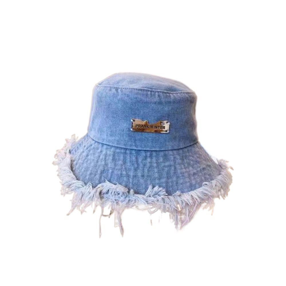 Wide Brim Bucket Hats Tassel Fisherman Hat Fashion Panama Cap  Women