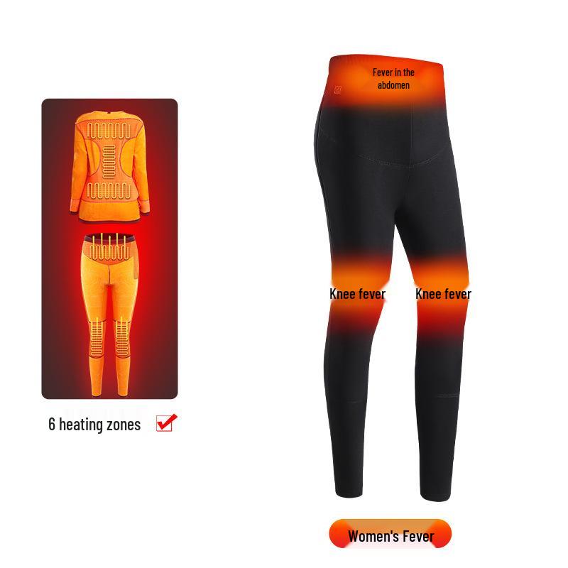Intelligentes USB-Heizunterwäsche-Set für Damen und Herren - Elektrisch warm, kältebeständige Plüschkleidung mit konstanter Temperaturregelung