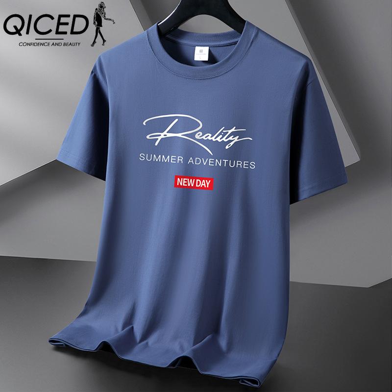 

QICED 13 цветов Мужская модная повседневная одежда Топы и футболки XXXL темно-синий