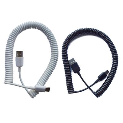 USB C Port Coiled Cable Wire Mechanical Keyboard GH60 USB Cable Type C USB Port for Poker 2 GH60 Keyboard Kit DIY