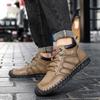 38-48 Men Leather Casual  Shoes Design Sneakers Man Breathable Leather Shoes Men Ankle Boots