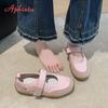 Fashion Aphixta Flat With Women Loafers Patchwork Flats Hook Loop Height Increasing Casual Shoes Pink Loafers Comfortable Woman Shoes
