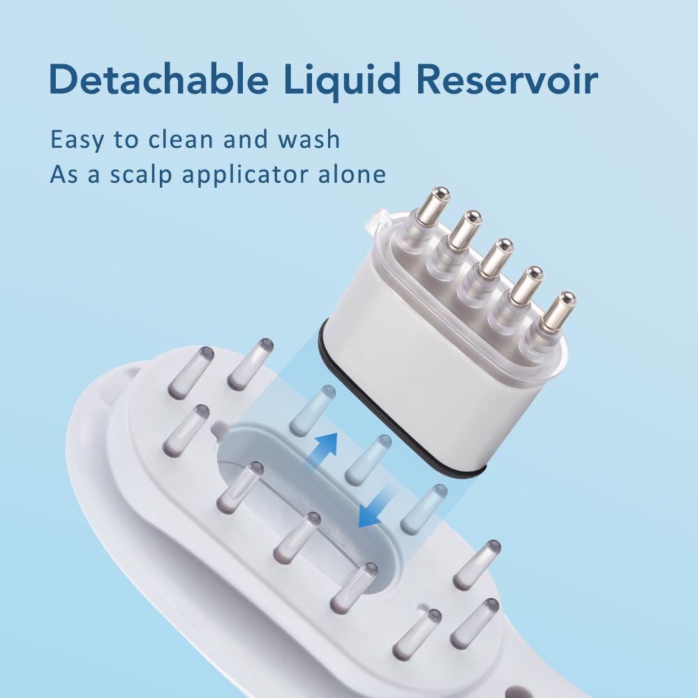 Electric Massage Comb Scalp Applicator Essence Oil Applicator Massage Comb Blue & Red Light Hair Comb Head Massage Device