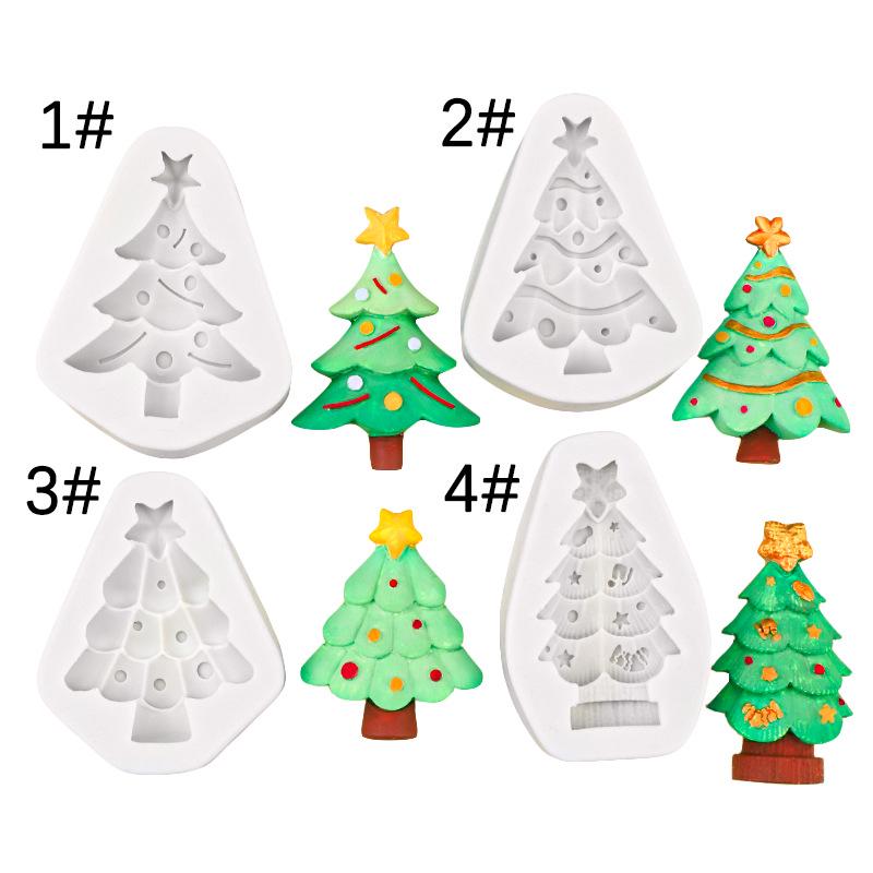 Multe Matrițe de Silicon pentru Tort Brad de Crăciun pentru Decorarea Scenei de Sărbătoare