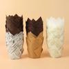 50 pezzi Tulip Muffin Cupcake Pirottini di carta antiolio per cupcakes Scatola per muffin Strumenti per decorare torte Pirottini per muffin