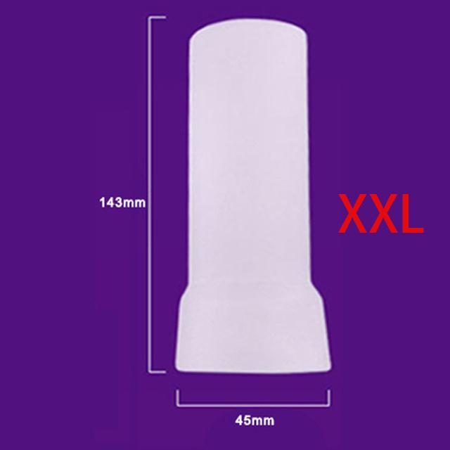 Penis Sleeve Extender Pump Vacuum Cap Accessories Enlargement Glans Protector Reusable Silicone Case Various Sizes Clamping Kit